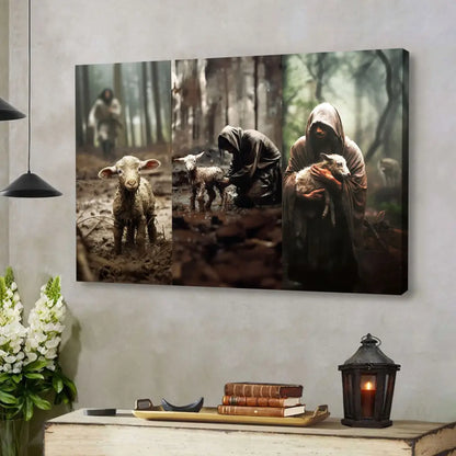 (No Text) He Ran, He Rescued, He Carried Wall Art Canvas Print