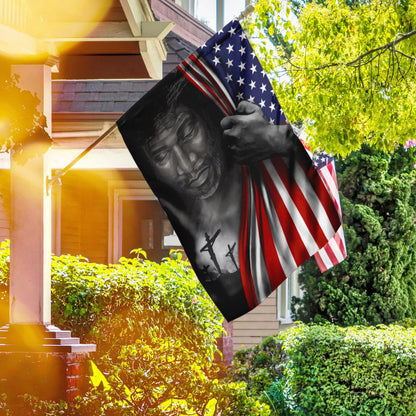 Jesus Flag Black Jesus American US Flag