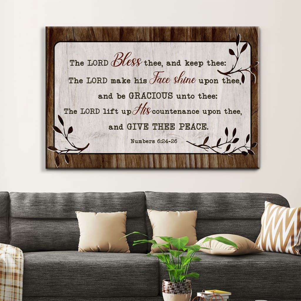 Numbers 6:24-26 The Lord Bless Thee And Keep Thee Wall Art Canvas