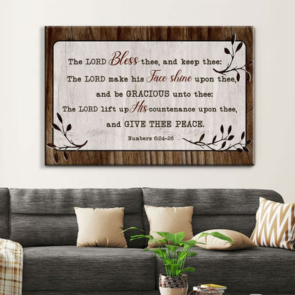 Numbers 6:24-26 The Lord Bless Thee And Keep Thee Wall Art Canvas
