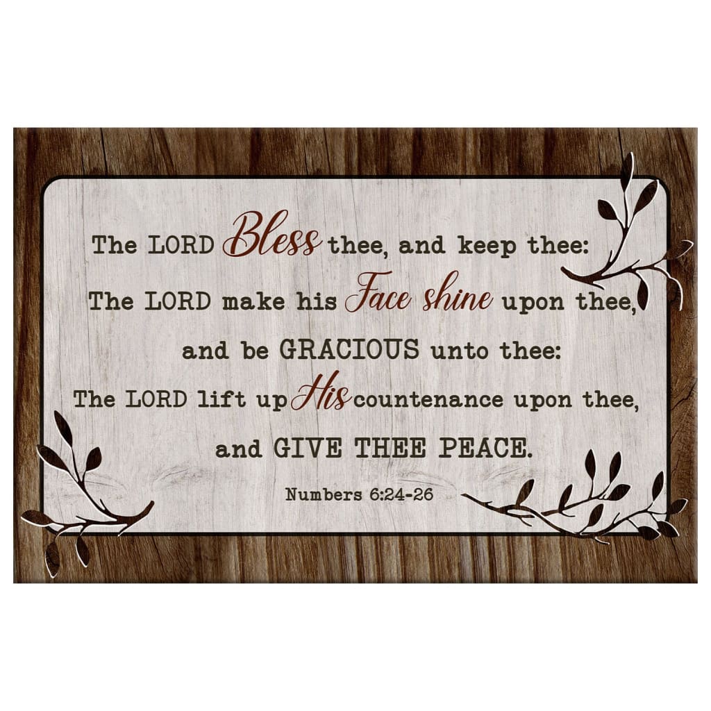 Numbers 6:24-26 The Lord Bless Thee And Keep Thee Wall Art Canvas