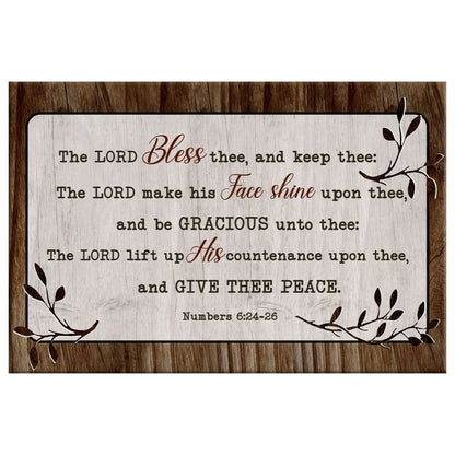 Numbers 6:24-26 The Lord Bless Thee And Keep Thee Wall Art Canvas