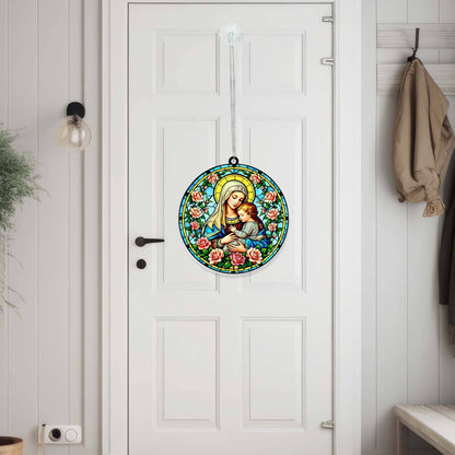 Virgin Mary Mother of Jesus Suncatcher Acrylic Hanging Sign