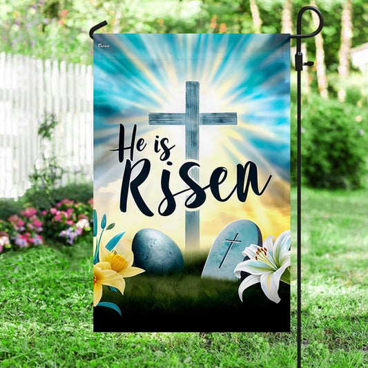 FLAGWIX  Easter Christian  Cross Resurrection of Jesus He Is Risen Flag