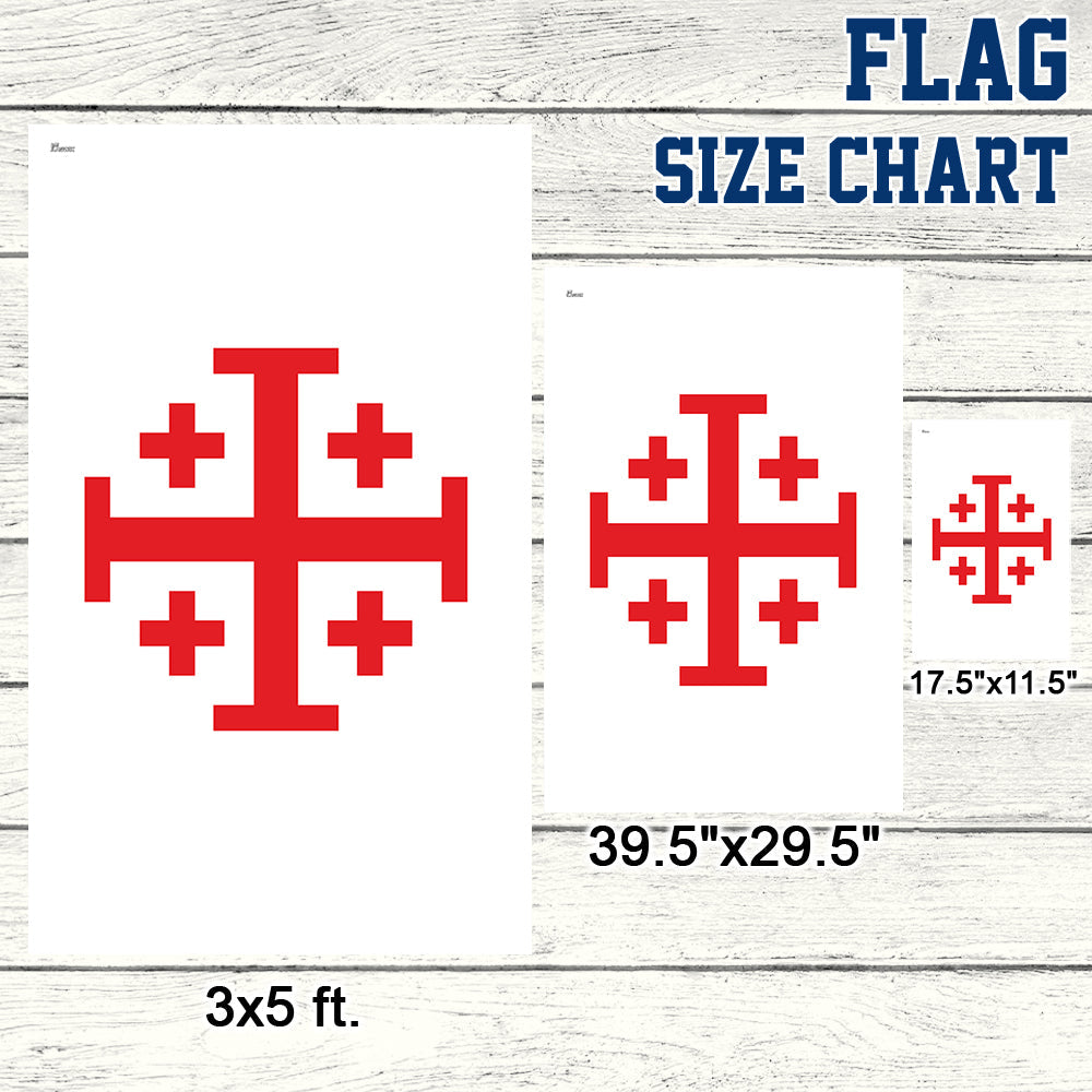 Jerusalem Catholic Cross Flag Crusader Flag