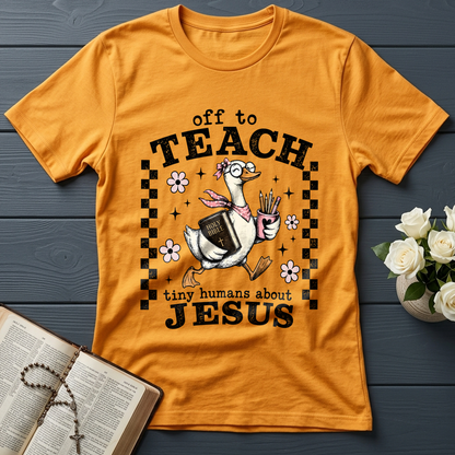 Off To Teach Tiny Humans About Jesus 01