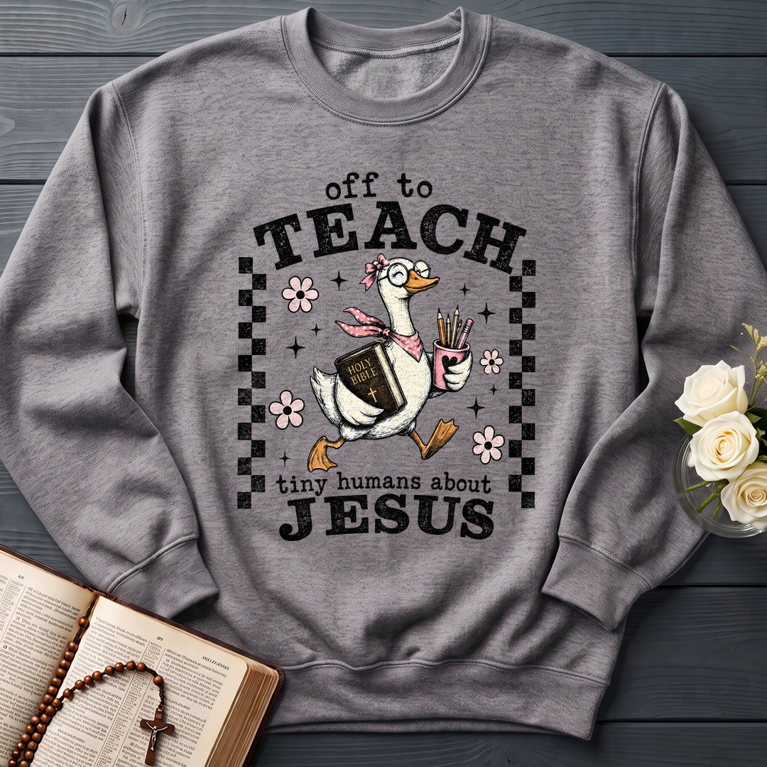 Off To Teach Tiny Humans About Jesus 01