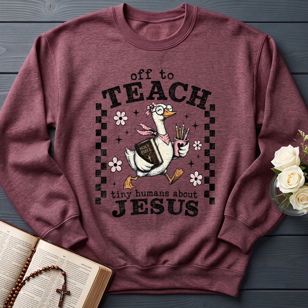 Off To Teach Tiny Humans About Jesus 01