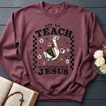 Off To Teach Tiny Humans About Jesus 01