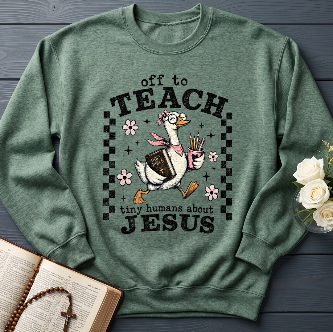 Off To Teach Tiny Humans About Jesus 01