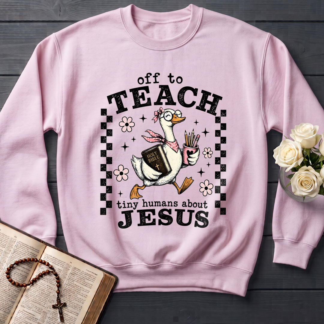 Off To Teach Tiny Humans About Jesus 01