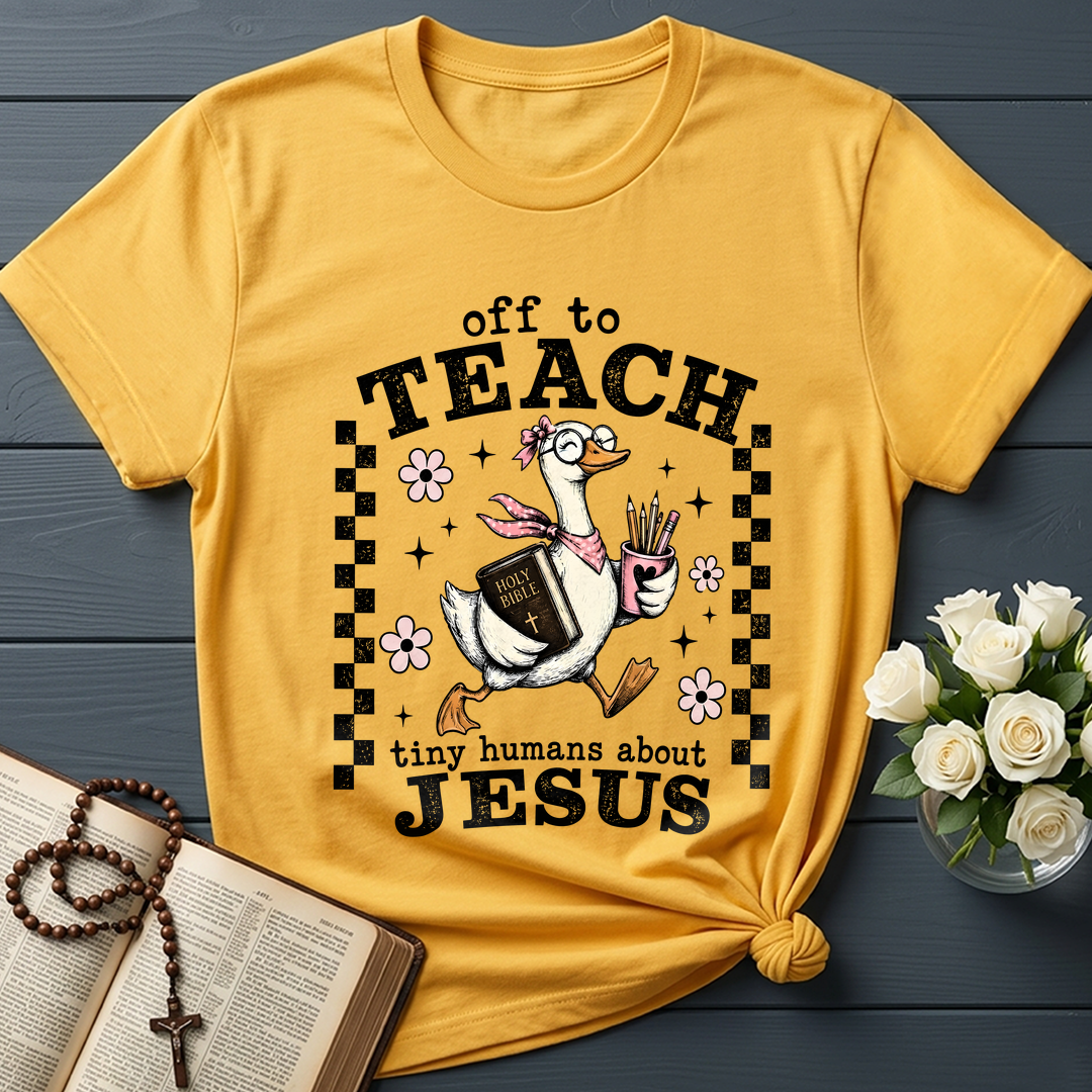 Off To Teach Tiny Humans About Jesus 01