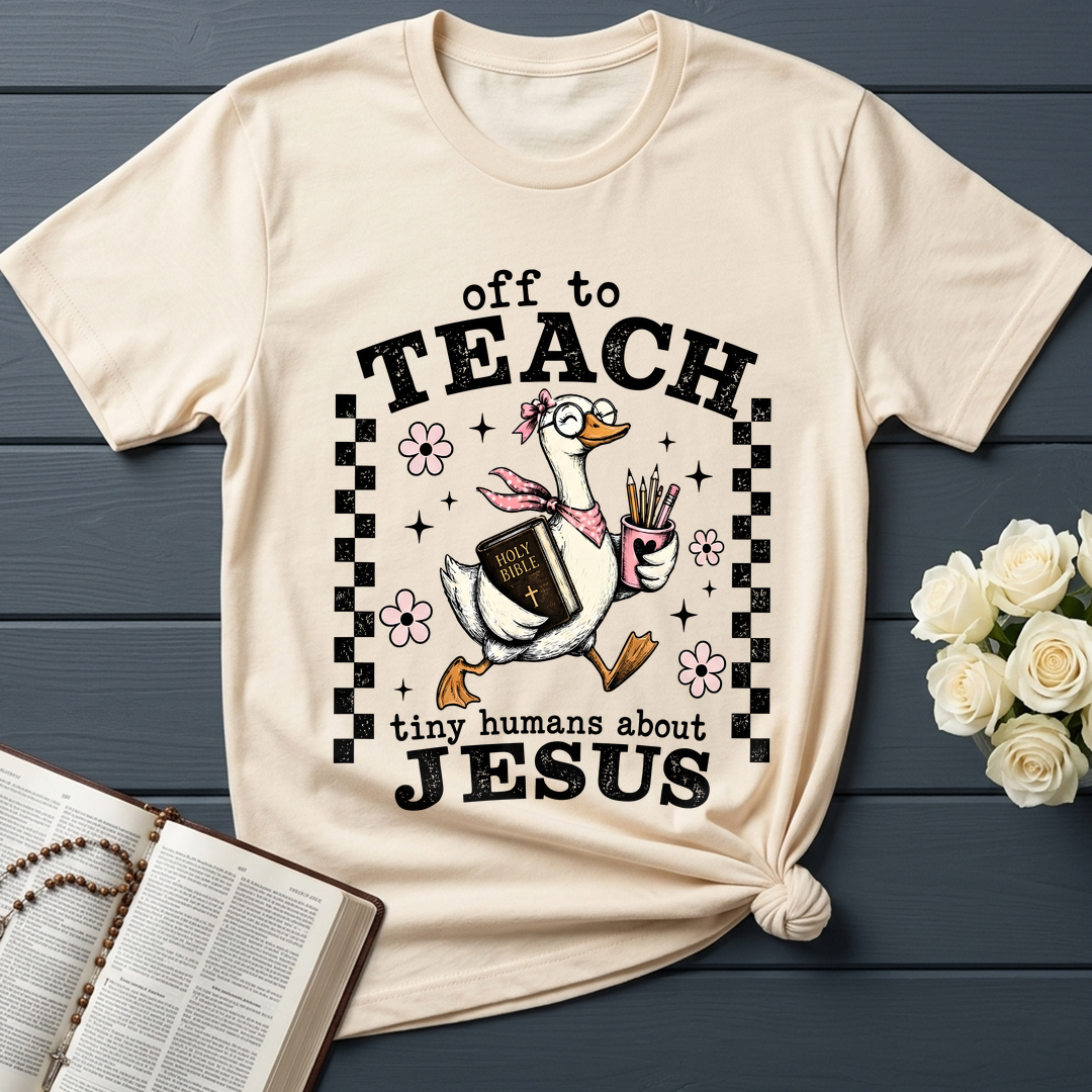Off To Teach Tiny Humans About Jesus 01
