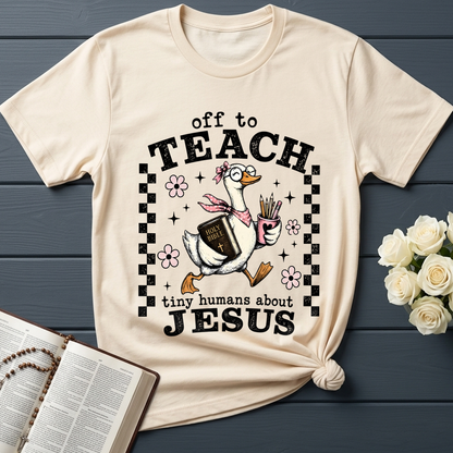 Off To Teach Tiny Humans About Jesus 01