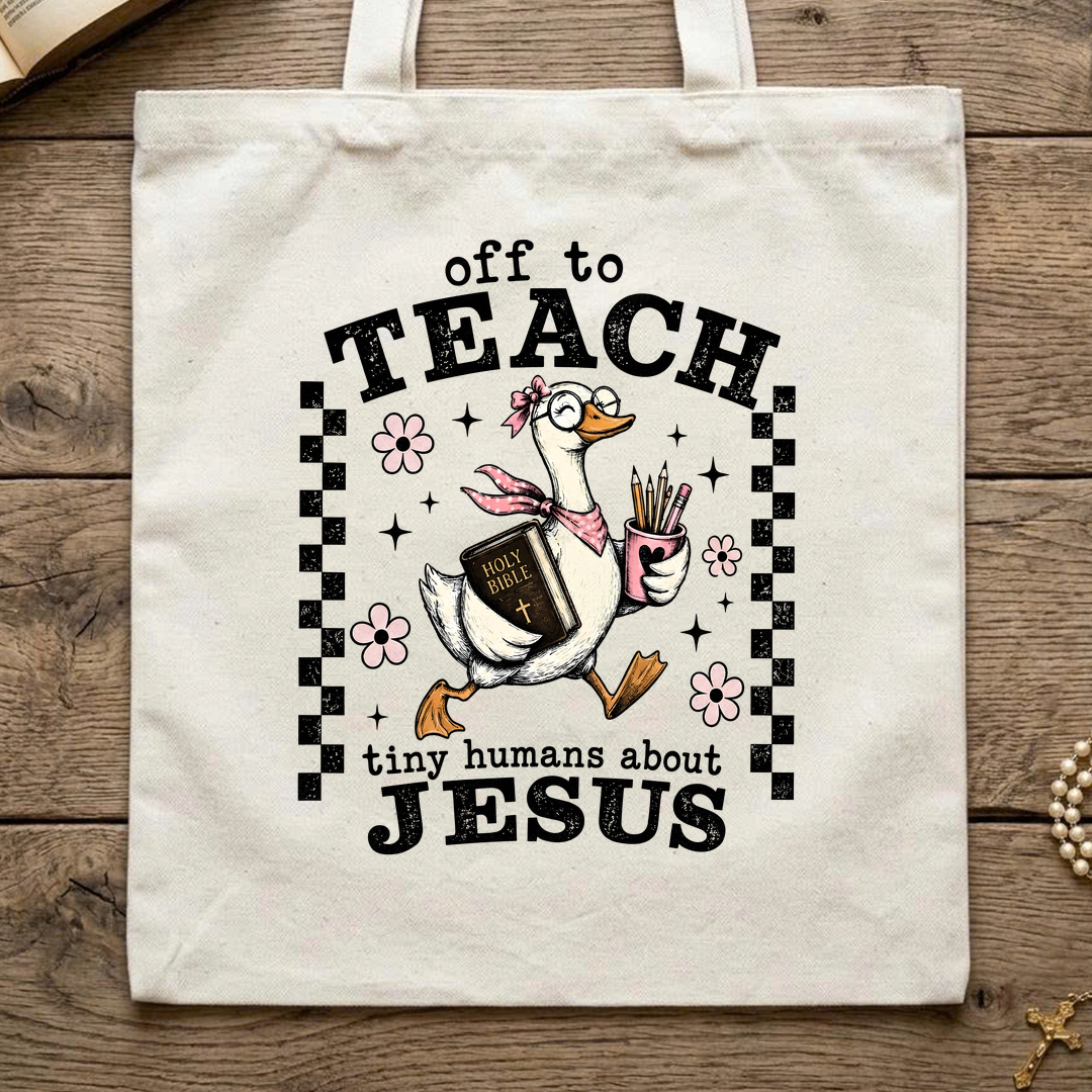 Off To Teach Tiny Humans About Jesus 01