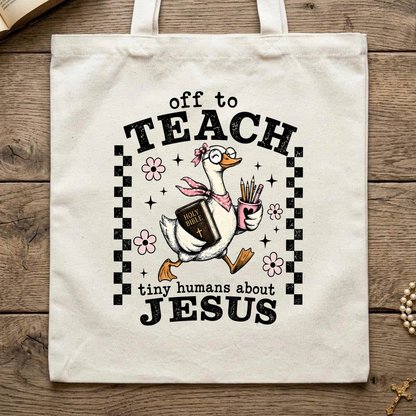 Off To Teach Tiny Humans About Jesus 01