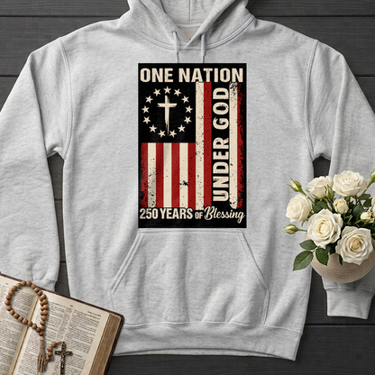 One Nation Under God 250 Years of Blessing 1776 2026 Patriotic Flag (1)