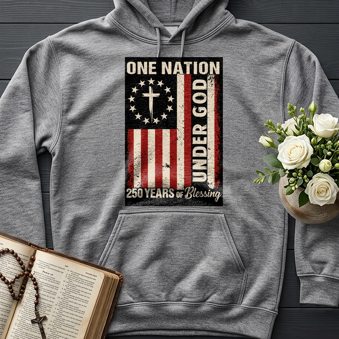 One Nation Under God 250 Years of Blessing 1776 2026 Patriotic Flag (1)