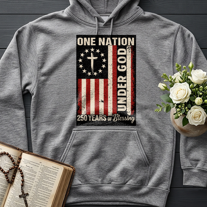 One Nation Under God 250 Years of Blessing 1776 2026 Patriotic Flag (1)