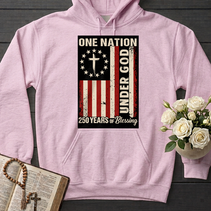 One Nation Under God 250 Years of Blessing 1776 2026 Patriotic Flag (1)