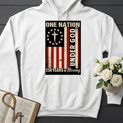 One Nation Under God 250 Years of Blessing 1776 2026 Patriotic Flag (1)
