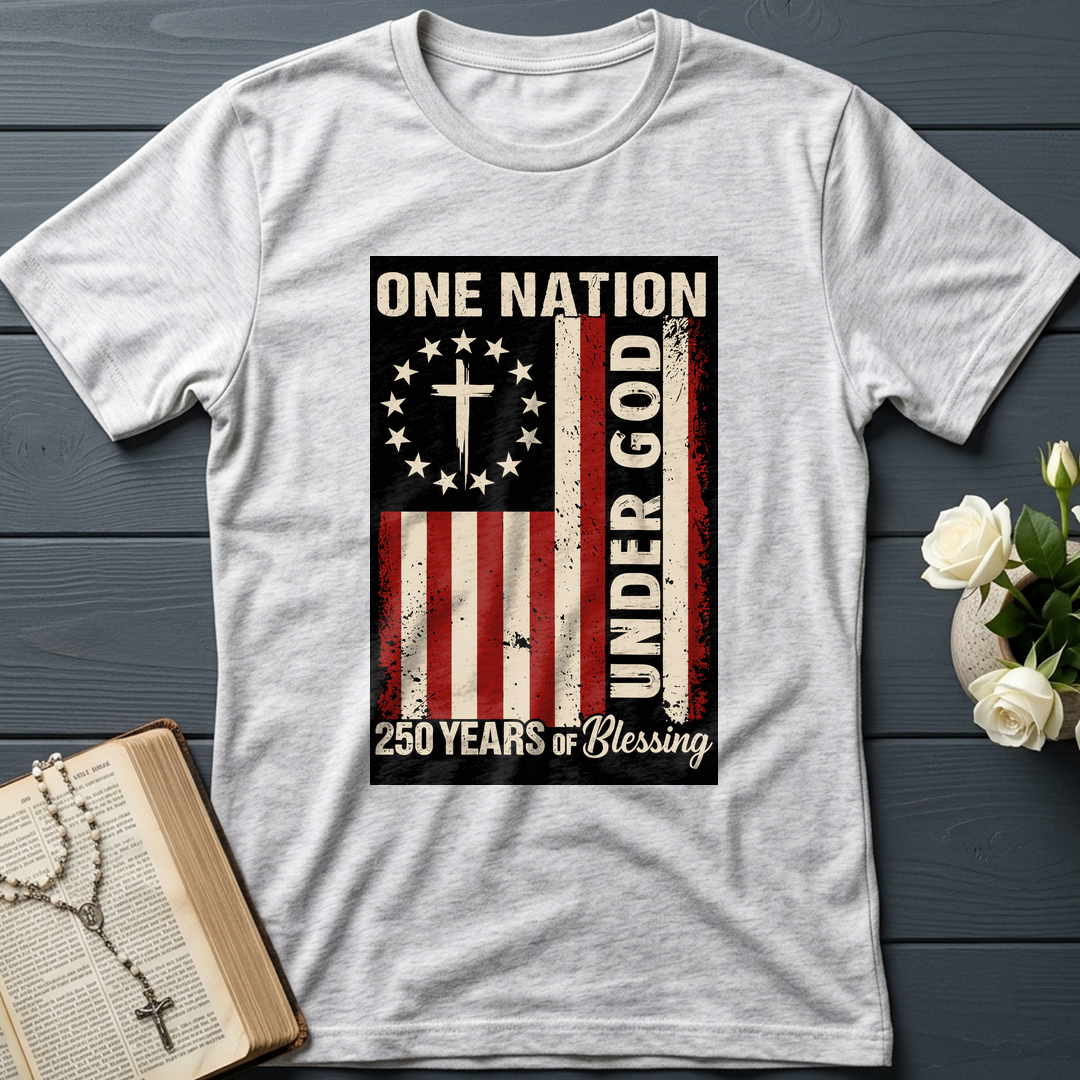 One Nation Under God 250 Years of Blessing 1776 2026 Patriotic Flag (1)