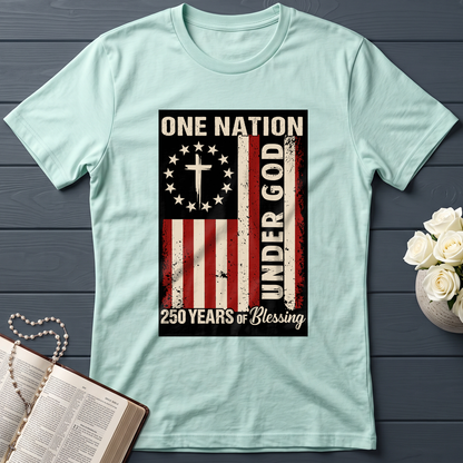 One Nation Under God 250 Years of Blessing 1776 2026 Patriotic Flag (1)