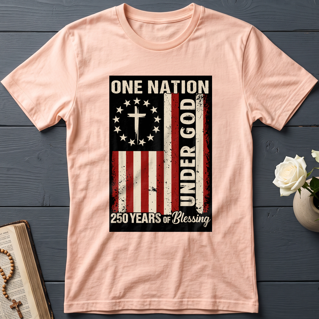 One Nation Under God 250 Years of Blessing 1776 2026 Patriotic Flag (1)
