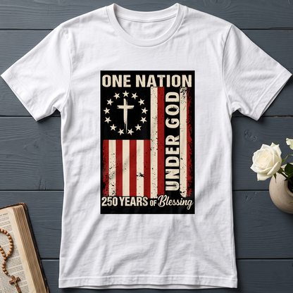 One Nation Under God 250 Years of Blessing 1776 2026 Patriotic Flag (1)