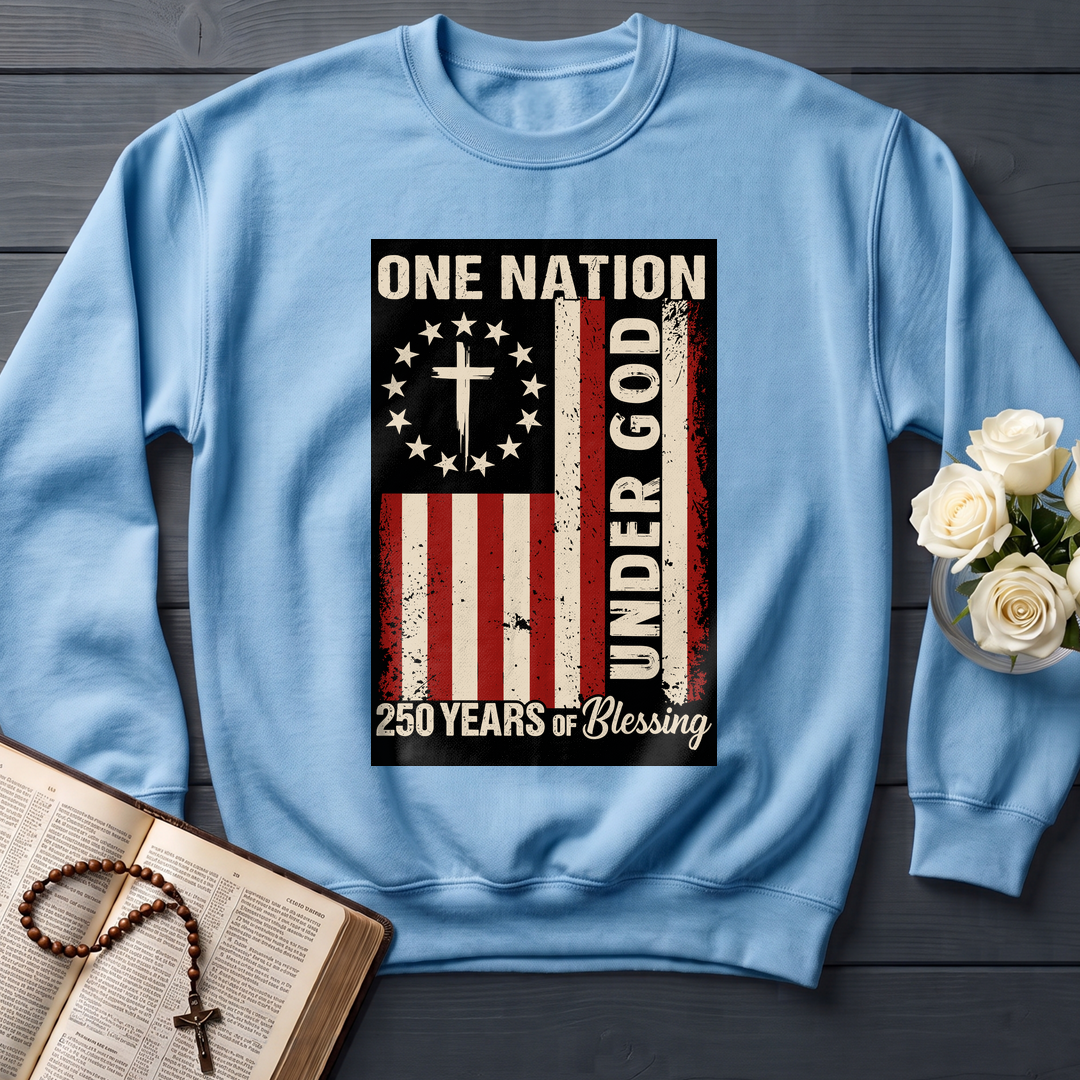 One Nation Under God 250 Years of Blessing 1776 2026 Patriotic Flag (1)