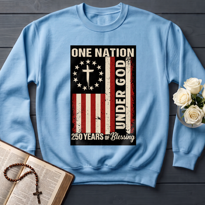 One Nation Under God 250 Years of Blessing 1776 2026 Patriotic Flag (1)