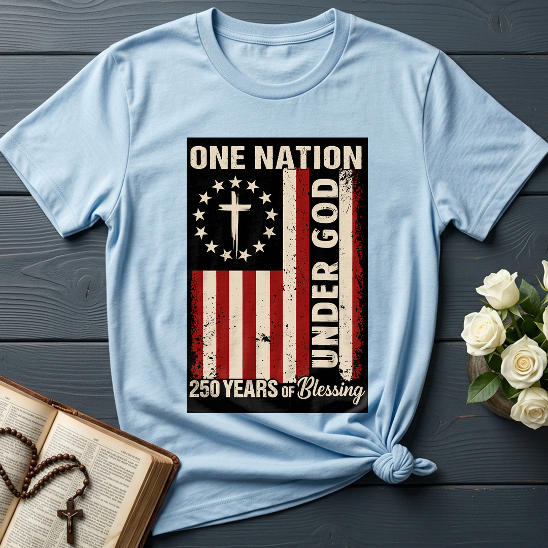 One Nation Under God 250 Years of Blessing 1776 2026 Patriotic Flag (1)