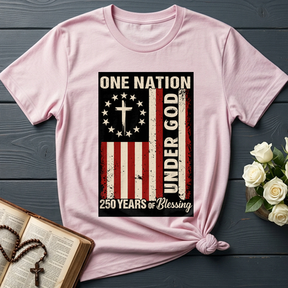 One Nation Under God 250 Years of Blessing 1776 2026 Patriotic Flag (1)