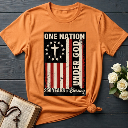 One Nation Under God 250 Years of Blessing 1776 2026 Patriotic Flag (1)