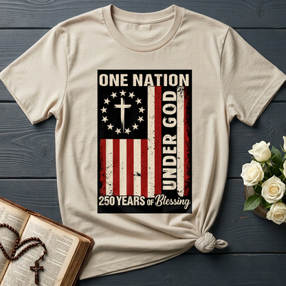 One Nation Under God 250 Years of Blessing 1776 2026 Patriotic Flag (1)