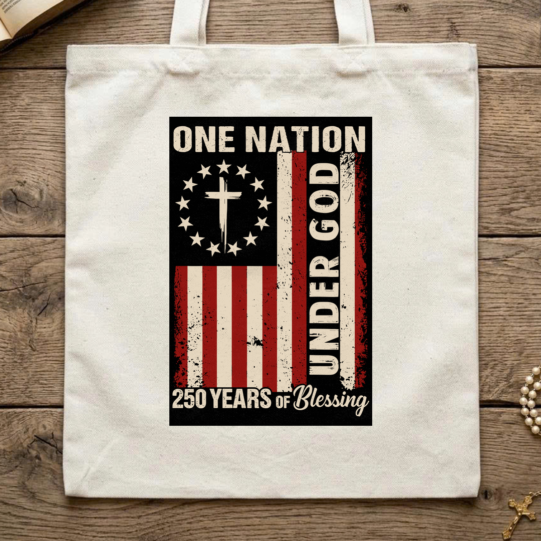 One Nation Under God 250 Years of Blessing 1776 2026 Patriotic Flag (1)