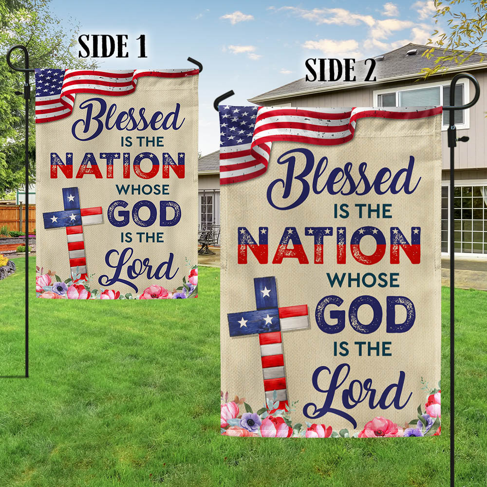 Flagwix American Flag - Blessed Is The Nation Whose  God Is The Lord Patriotic American Flag
