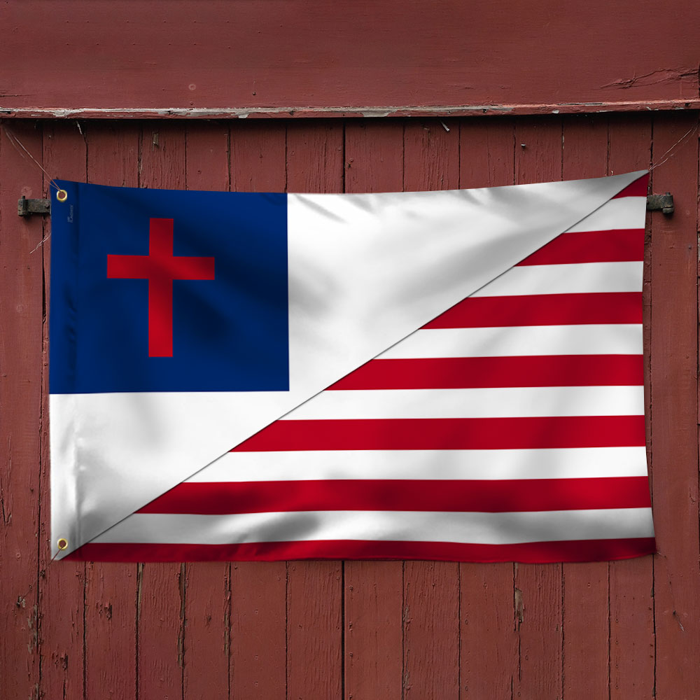 Christian US Grommet Flag