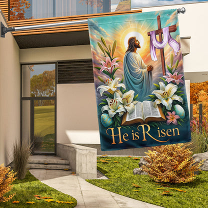 FLAGWIX  Christian Cross Jesus Easter Day He Is Risen Flag