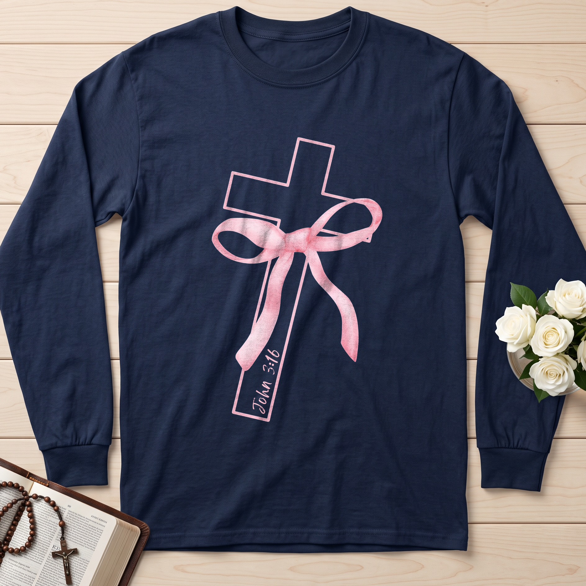 Pink Bow Cross 01