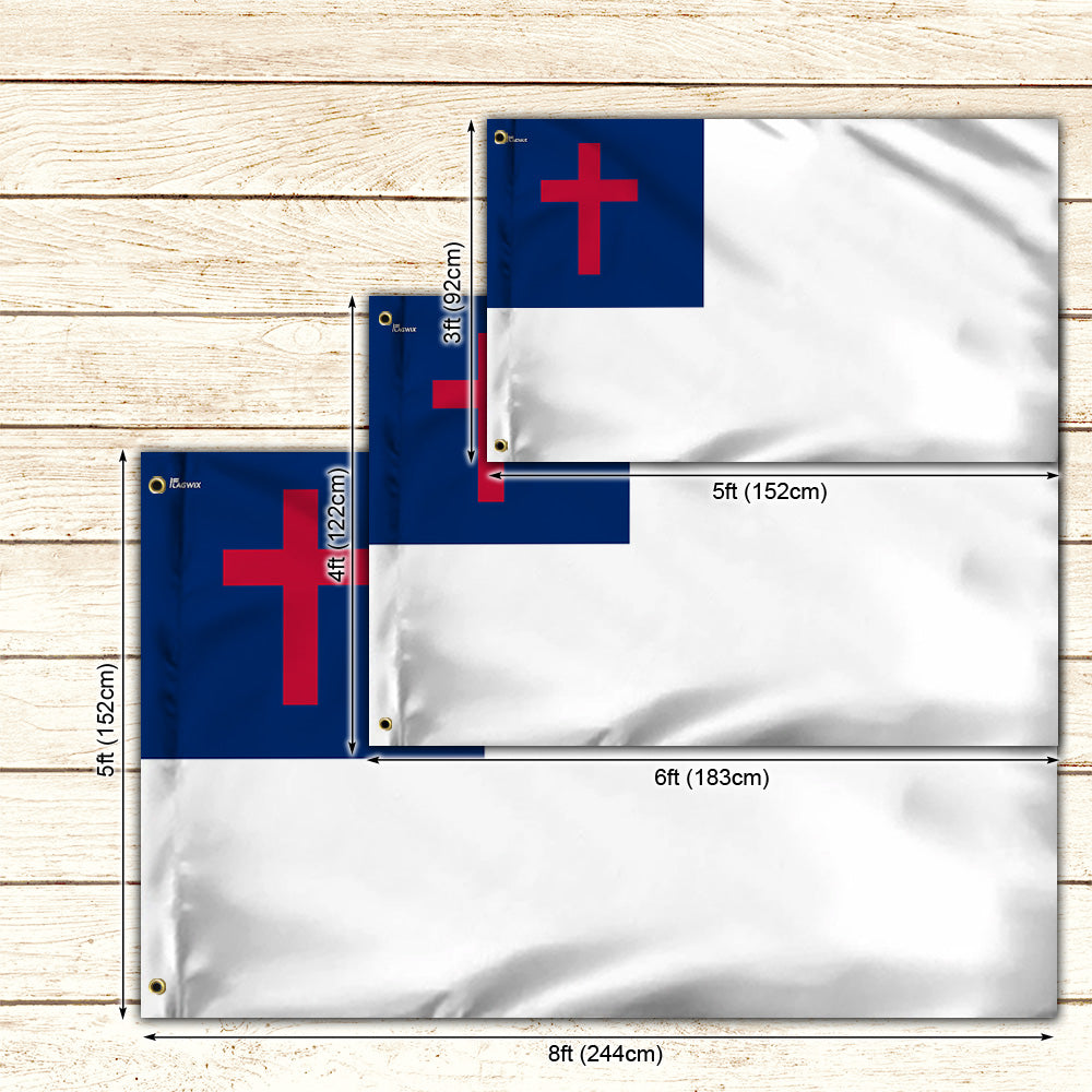 Christian Flag Grommet Flag – A Symbol of Faith and Devotion 🕊️