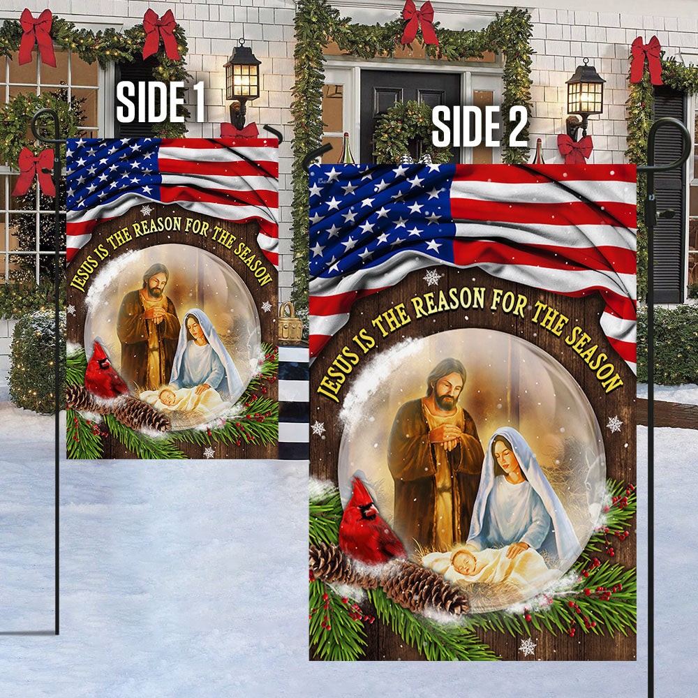 Jesus Christmas Flag Jesus Is The Reason For The Season Flag