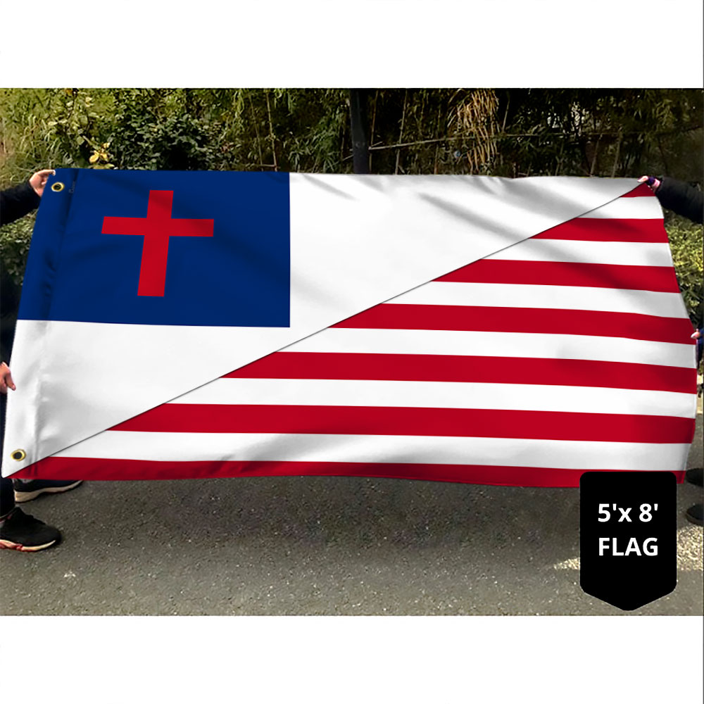 Christian US Grommet Flag