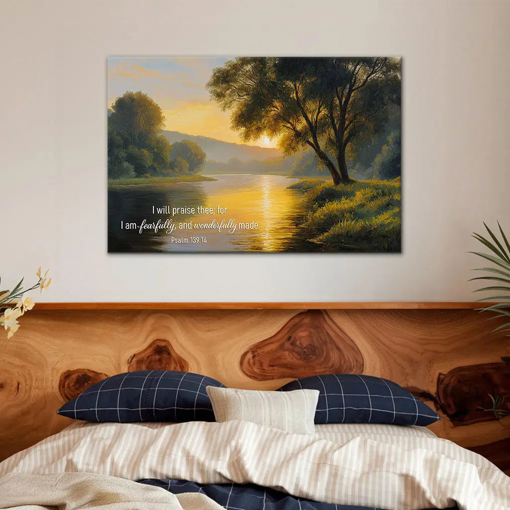 Psalm 139:14 I Am Fearfully And Wonderfully Made Wall Art Canvas
