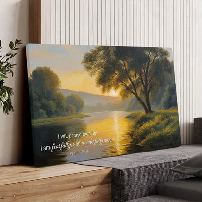 Psalm 139:14 I Am Fearfully And Wonderfully Made Wall Art Canvas