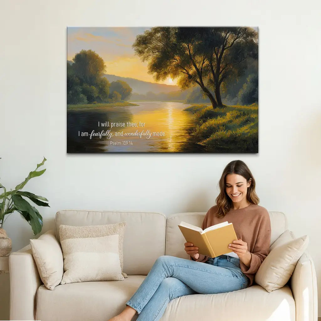 Psalm 139:14 I Am Fearfully And Wonderfully Made Wall Art Canvas