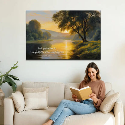 Psalm 139:14 I Am Fearfully And Wonderfully Made Wall Art Canvas
