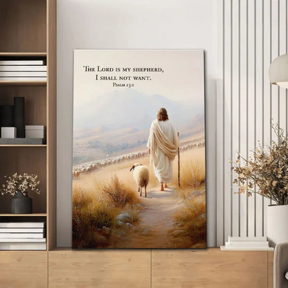 Psalm 23 KJV The Lord Is My Shepherd I Shall Not Want Wall Art Canvas