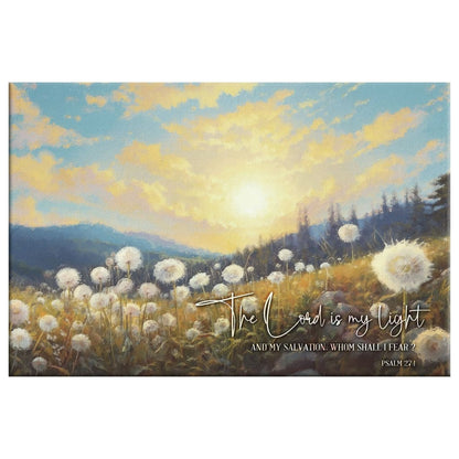 Psalm 27:1 The Lord Is My Light And My Salvation Wall Art Canvas