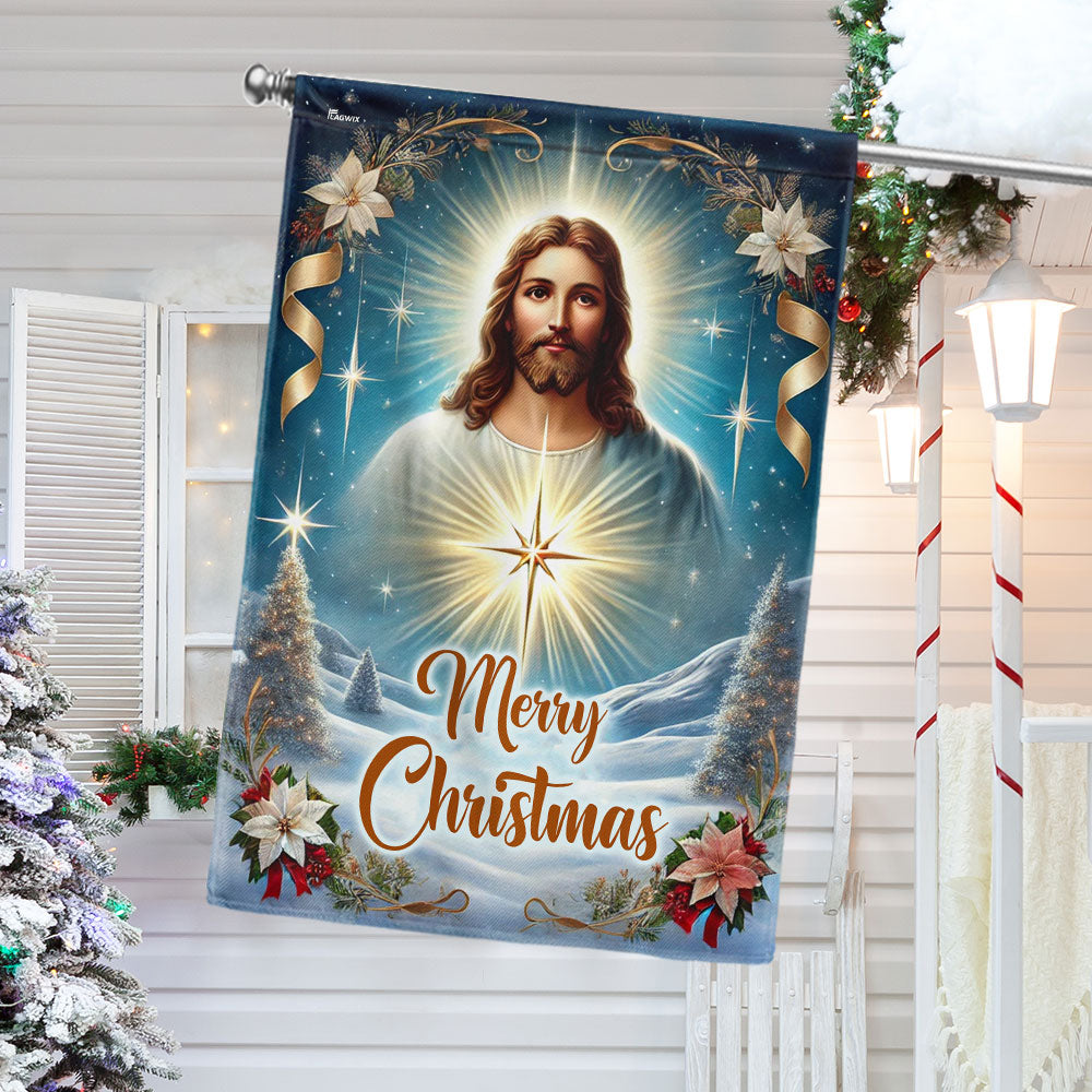Jesus Christ Christmas Flag